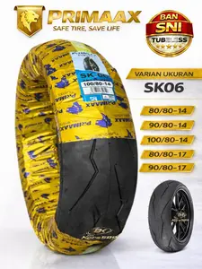 Ban Donat Ring 14 & Ring 17 Tubeless Primaax SK06 Ukuran 90/80 80/80 100/80 Ori Dan Baru Motorcycle