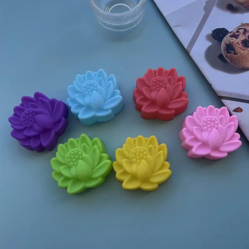 5pcs silicone hoa nấm mốc DIY làm bằng tay 3D tấm ghép xà phòng hoa hồng bánh…