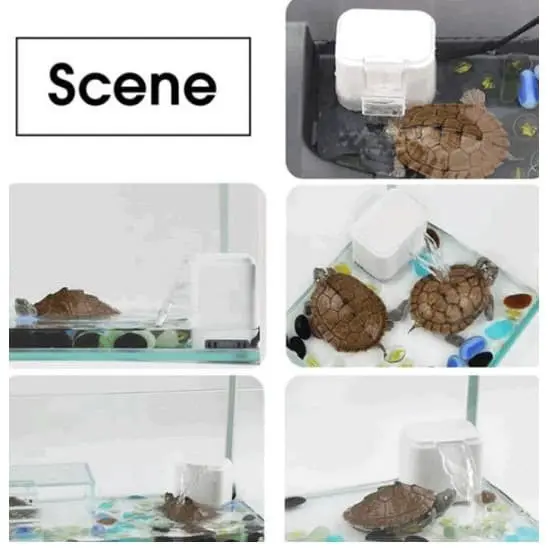WATERFALL FILTER KURA-KURA AIR BRAZIL RES TURTLE AKUARIUM AIR DANGKAL DAMER KURA AMBON AIR TERJUN FILTTER AKUARIUM REPTILE DEKORASI KANDANG TERRARIUM AQUARIUM REPTIL EN-02 5