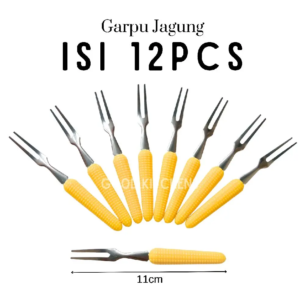 G095 [12 PCS] GARPU JAGUNG 11cm STAINLESS STEEL GARPU KUE PUDING
