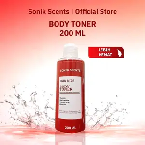 sonik scents body toner merah skin nice 200ml dapat 1 botol