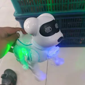 Mainan robot anjing musik dan bisa jalan