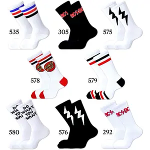 Kaos Kaki Skate Oldschool Unisex Panjang Setrip Bahan Cotton Pelembut Adem Dewasa Nyaman Remaja Pria Wanita All Size 37-43 Katun