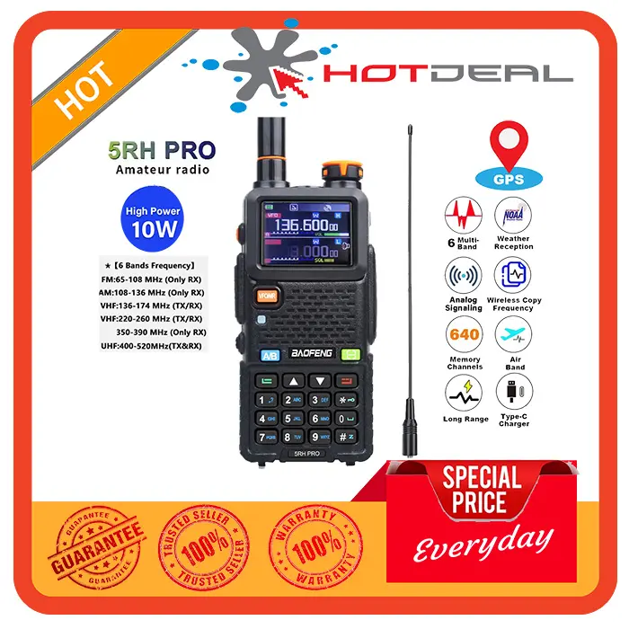 Baofeng uv-5rh pro multiband walkie talkie (with GPS)