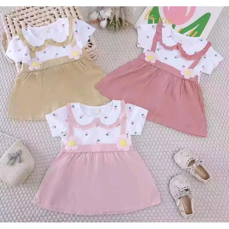Paket 3 pcs 100rb Dress Premium Bayi Perempuan Usia 0 bulan-3 tahun Katun