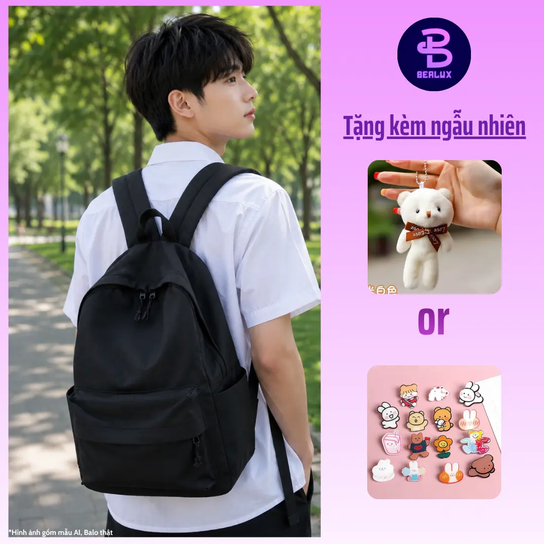 [GIAO NHANH] Balo Ulzzang thời trang Hàn Quốc HÀNG CÓ SẴN - Vải Poly Dù Mềm Mại
