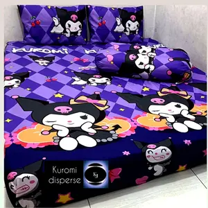 Janitra Sprei knjj kuromi Spongebob SMILE -Set Sarung Bantal guling Bahan Katun Lembut Ukuran 120x200 160x200 180x200 200x200 T20. Seprei Motif Anak sepre 180×200