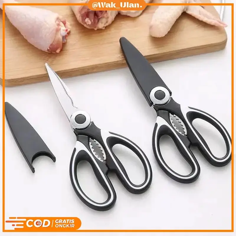 GUNTING DAPUR Serbaguna Multifungsi TAJAM PEMOTONG TULANG SAYUR DAGING IKAN BUAH KITCHEN SCISSORS PEMBUKA BOTOL 6