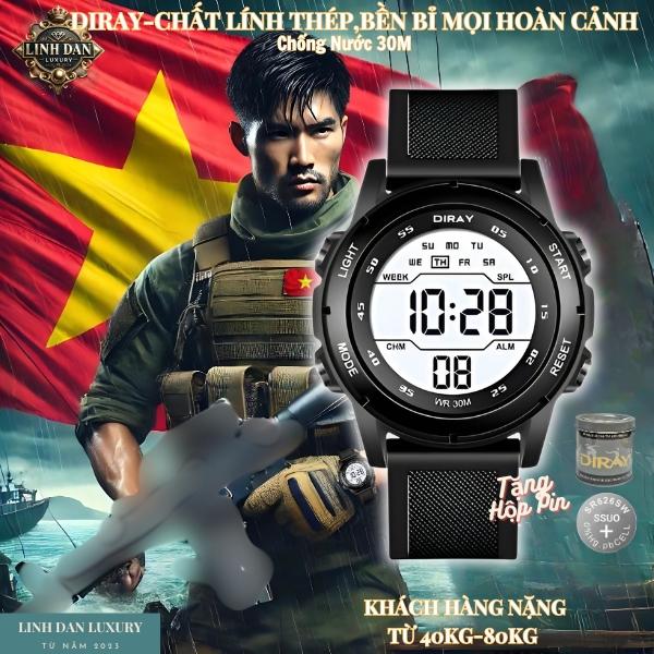 [DIRAY 8106G] Đồng Hồ Nam Thủy Quân Lục Chiến | Điện Tử Thể Thao – Đèn LED – Chống Nước 30M | Chính Hãng Bền Bỉ | Cho Học Sinh & Sinh Viên | Mẫu Đồng Hồ Nam Đẹp, Năng Động