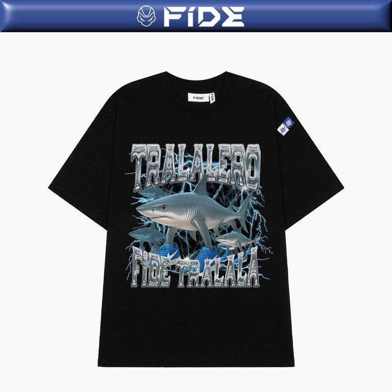 Áo thun FIDE Shark phông unisex form rộng local brand nam nữ cổ tròn oversize Tralalero Tralala - AT187