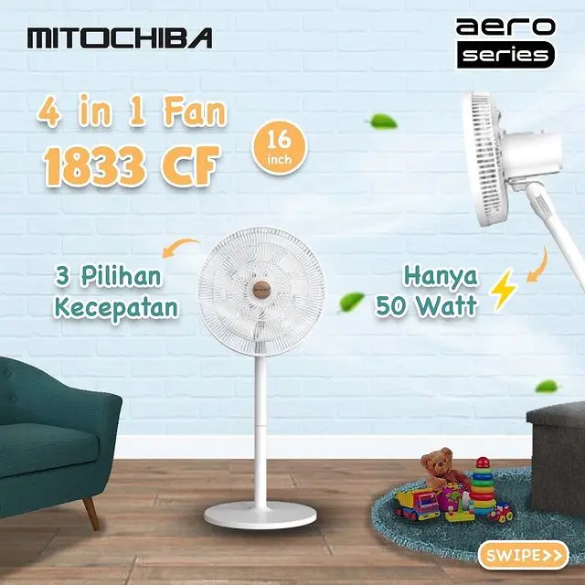 MITOCHIBA Kipas Angin Multi fungsi 4 in 1 - 1833CF - 16" 2
