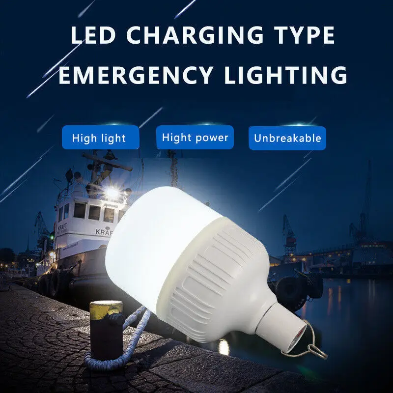 20W-200W Lampu Emergency LED USB / Lamp Magic Jumbo Tetap Nyala Lama Walau Listrik Mati Lentera malam Lampu Ajaib Emergency Lamp - Putih Lampu 1