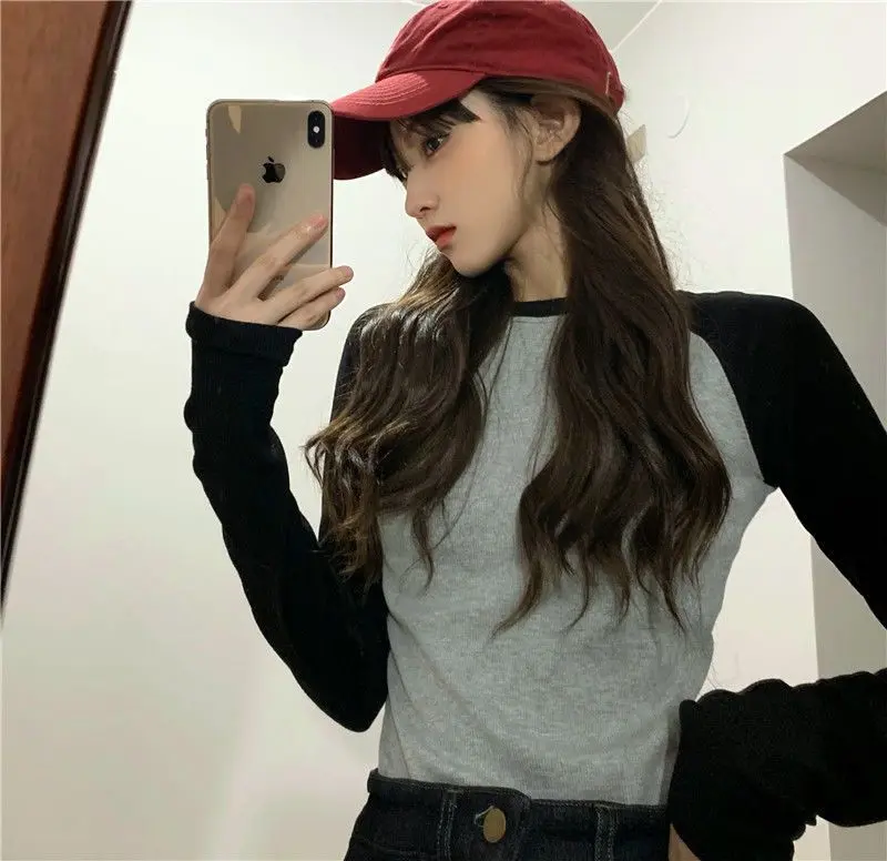 Clova BJ454 Baju Wanita Lengan Panjang Koas Crop Top Korean Style Atasan Kaos Pendek Oversize Pendek Oversize Tee Hitam Tshirt Polos Tshirt Polos Tulisan Basic 6