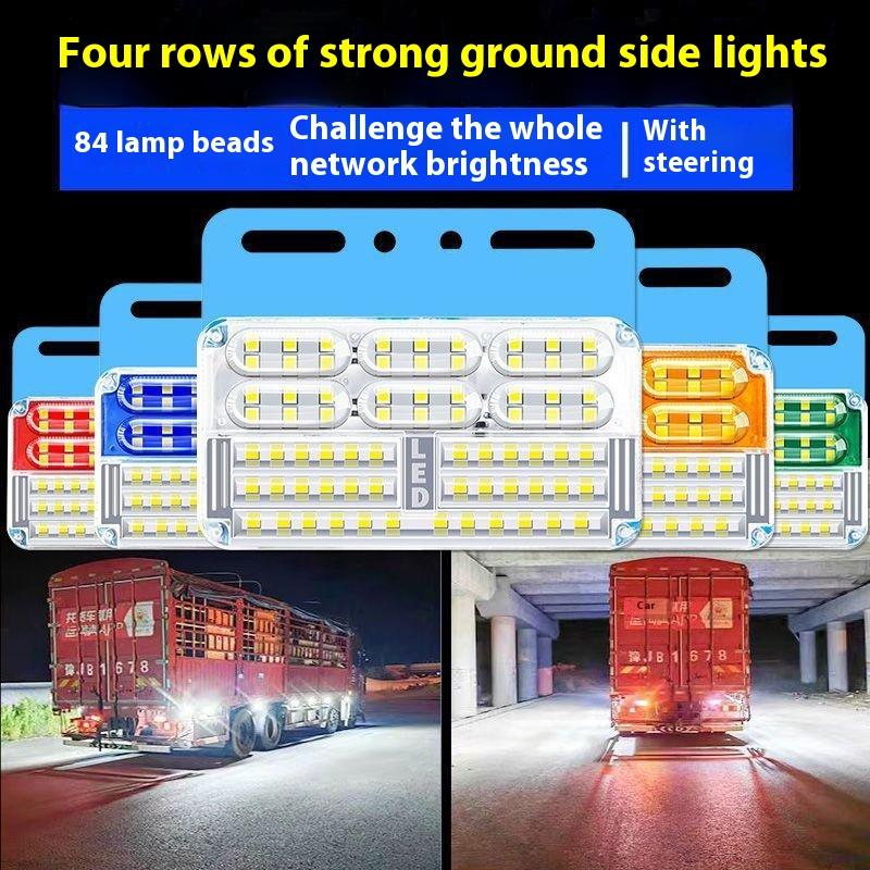 1Pcs Big Truck 24V Led High Light Waterproof Side Light Trailer Side Light Side Light Waist Light Astern Turn Super Bright Side Light 0