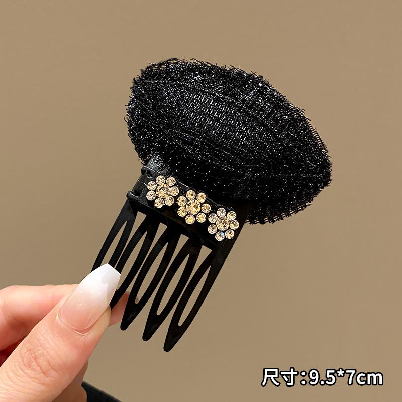 Product Introduction of Girls and Girls Fluffy Sponge Mat Hair Styling Sponge Mat Forehead Clip Princess Rhinestone Flower 7