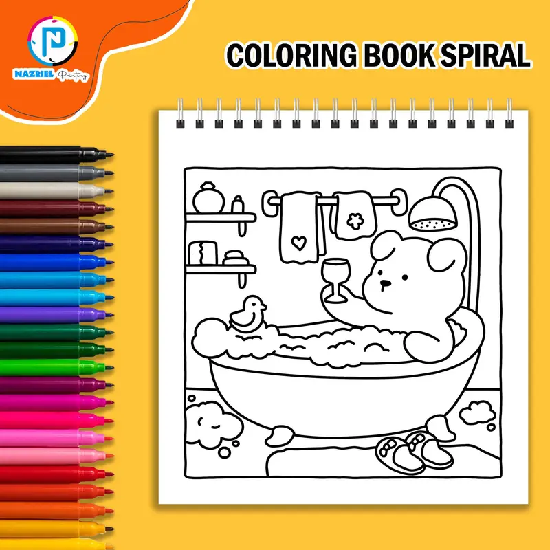 Hygge Vibes Coloring Book Buku Mewarnai spiral 5