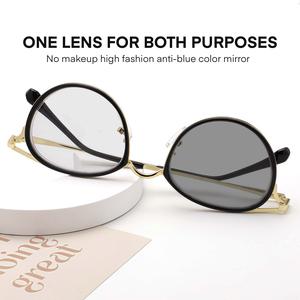 Cat Eye Photochromic Glasses Nearsighted Eyeglasses 0-300 Grade Anti-rad Myopia Eyewear For Woman