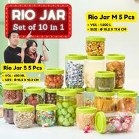 Gambar Cpm paket toples rio jar 10 in 1 (S5 dan M5) toples bening cantik /toples lebaran - rio  s5 dan m5 ungu dari CPM Shop_NEW Kota Tangerang 5 Tokopedia
