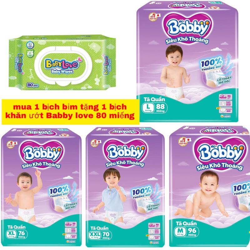 Tả quần bobby size M96, L88, XL76, XXL 70 miếng