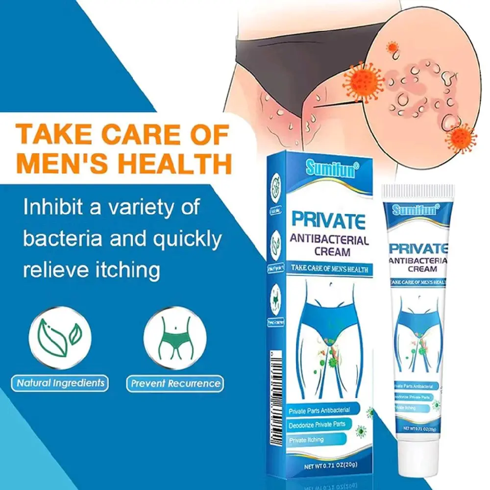 SUMIFUN Private Antibacterial Cream Obat Gatal Selangkangan Eksim Jamur Psoriasis Salep Gatal Area selangkangan Tubuh Menyembuhkan