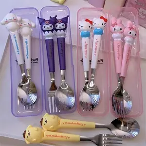 Tableware Rests Set dengan Karakter Lucu dan Desain Unik untuk Anak-anak dan Dewasa Kitchenware dengan Spoons dan Forks Kitchenware sendok garpu