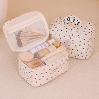 Gambar Dr. Storage Tas Penyimpanan Kosmetik Travel Organizer Make Up Kain Lembut Kapasitas Besar Dengan Sekat Pegangan Mudah Dibawa TM015 - Black Heart Besar dari Dr. Storage Kota Bekasi 5 Tokopedia