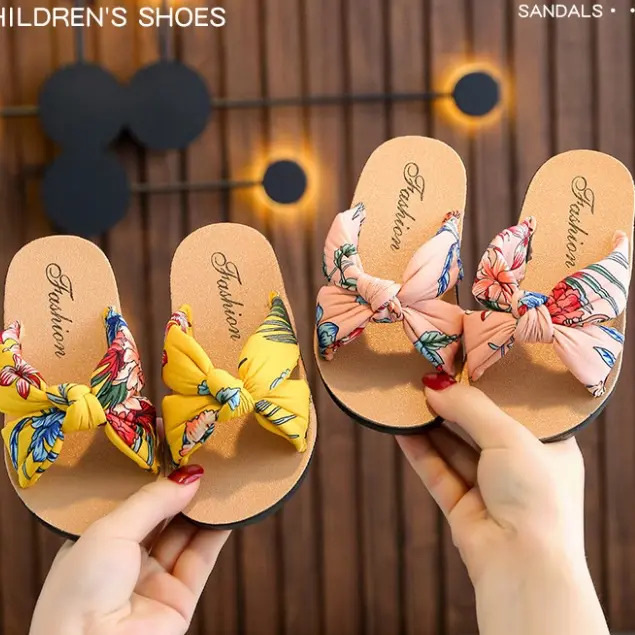 babyfit [size 24-35] sendal SELOP KAGUYA teplek tali pita anak perempuan sandal bunga polkadot alas karet import zxm-1029r