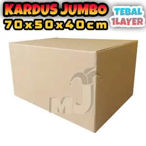 Kardus Kotak 70x50x40 Pindahan Packing Besar Packaging Dus Tebal Box Pengiriman Kotak Penyimpanan 1ply 2ply Baru 2 layer 1 layer 2 ply 1 ply Super Karton Kemasan Murah Dynaplast Polos Paking Barang Kantor Arsip Kuat 60x40x40 Keras Single Double Wall Jumbo