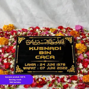 Cahaya Nisan - Batu Nisan 20x30 CM Makam Granit Kuburan Tanpa Dudukan