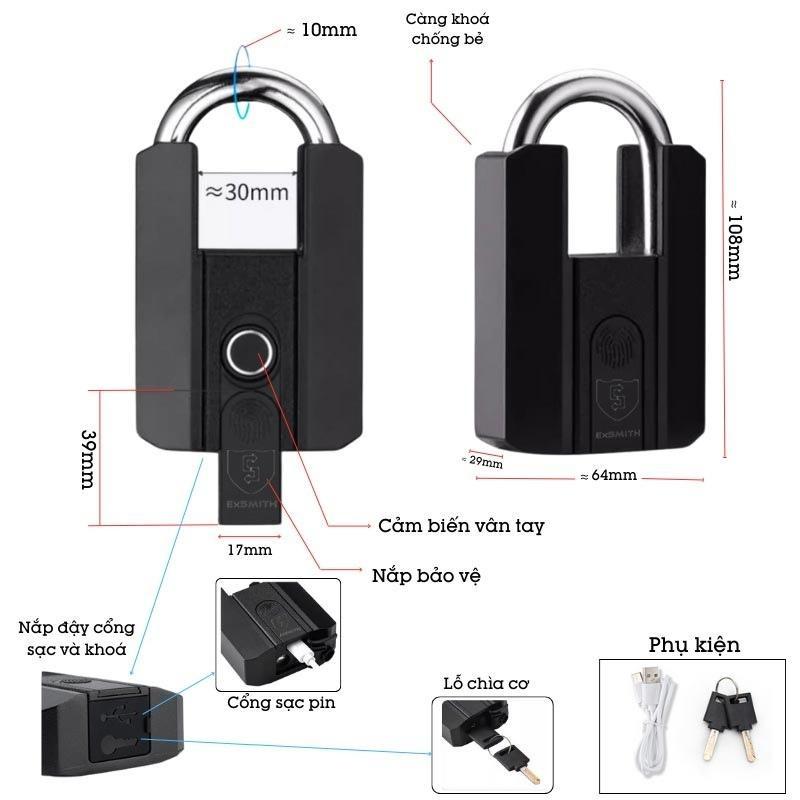 Ổ KHOÁ VÂN TAY THÔNG MINH CV-S150 TIẾT KIỆM VÀ BỀN BỈ,Khóa Cửa Vân Tay Thông Minh,Khoá cổng vân tay chống mưa — Nhiều tính năng cao cấp