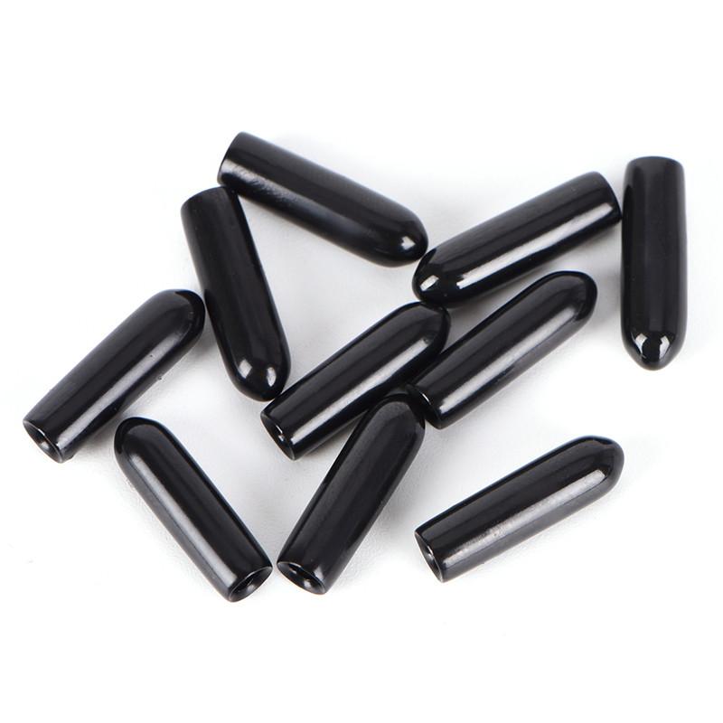 10PCS Black Rubber End Caps For 4 Lines Quad Stunt Kite Fixed Parts 3/4/5/6/7/8MM 3