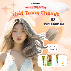 Kem nhuộm tóc Khói Sương Mờ A7 cá tính sành điệu TOPCHARM 30 màu, lên màu nhanh chuẩn sắc, dưỡng tóc bóng mềm (kèm oxy, bao tay, lược) Nhuộm Tóc Đổi Màu Tóc Nữ