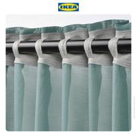 Gambar IKEA STENFRÖ Gorden Tipis 1 Pasang Toska Dengan Pita Pos 145x250cm dari IKEA Indonesia Kota Administrasi Jakarta Timur 4 Tokopedia