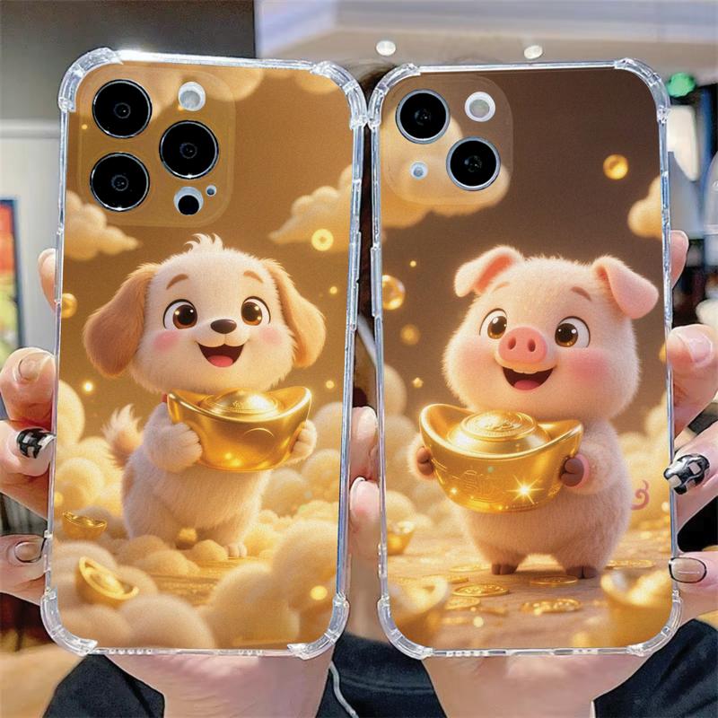Ốp Lưng Tuổi 12 Con Giáp THỎI VÀNG 68 lượng Tài Lộc May mắn Dành Cho iPhone Chống Sốc Bảo Vệ Camera 6 7 8 Plus X 11 12 13 14 15 16 Pro Max Nhựa Dẻo TPU Cao Cấp Nhiều Màu Tương Thích Nhiều Mẫu