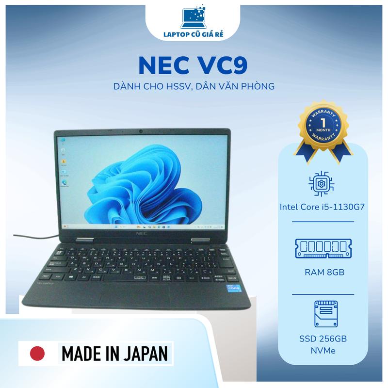 Laptop NEC VC9 i5-1130G7 8GB 256GB SSD 12.5 Inch FHD Siêu Nhẹ