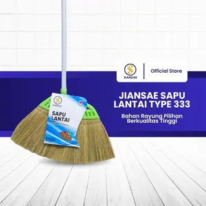 Jiansae Sapu Lantai Anti Rontok Ijuk Rayung Type 333 Isi 1 Pcs sapu  rayung