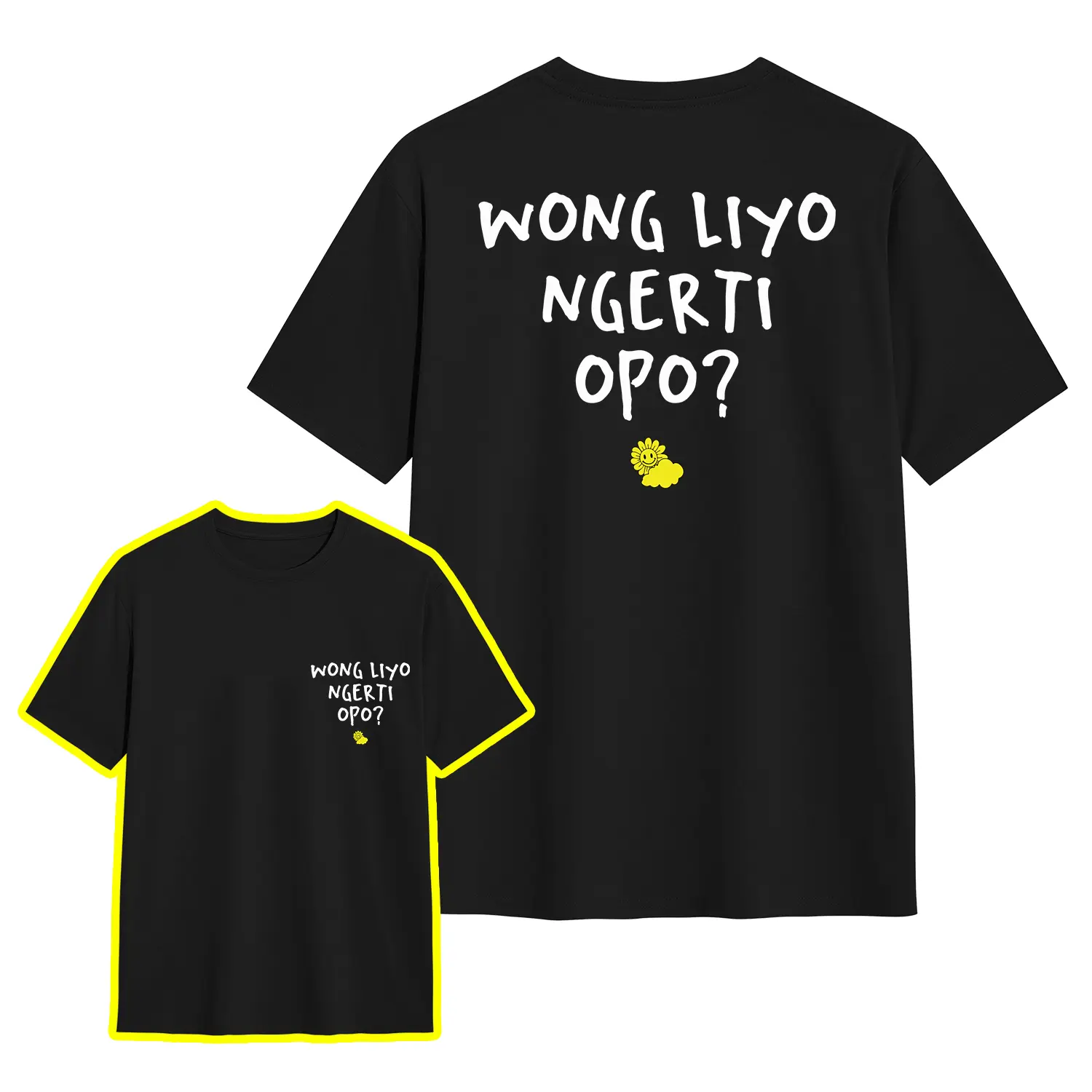 T-Shirt Rasakan Resahku 020 Wong Liyo Ngerti Opo Relasi Kehidupan