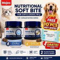 Gambar Majes Nutritional Soft Bite 90g untuk Kucing & Anjing | Pencernaan & Kulit Bulu - Vita Belly - Pencernaan dari Majes Pet Store Kab. Tangerang 1 Tokopedia