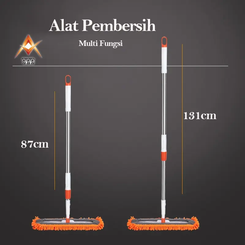 Alat Pembersih Rumah/Pel Lantai/Dinding Multi Fungsi (AG14)..Diameter Tinggi 130cm Stainless 3