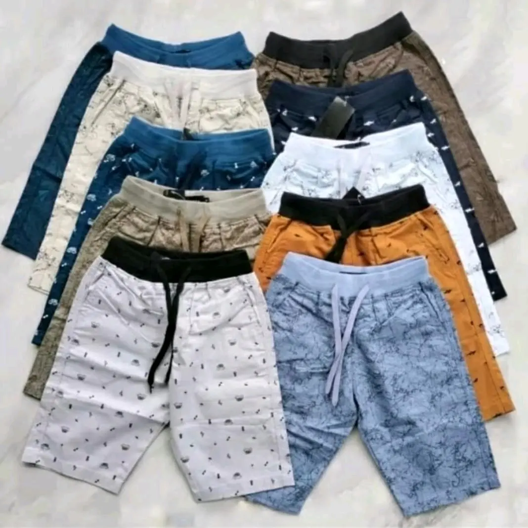 Paket 50 dapat 5 celana pendek anak motif karakter usia 2-12 tahun Anak-Anak Katun Laki-Laki