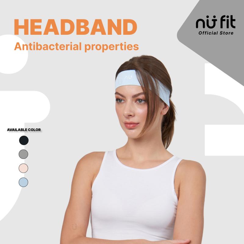 Nu Fit - Headband Yoga / Bandana Olahraga / Headband Olahraga - Hitam 5