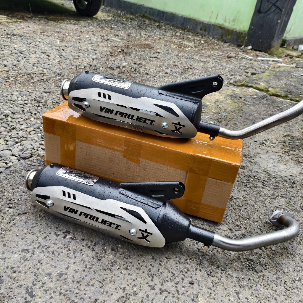 Knalpot Moncong KENOCHI Original Vin Project Mio sporty mio smile Vario 125/150 Beat Scoopy Nmax Aerox Pcx Kenochi Vin Project Racing Motorcycle Silincer