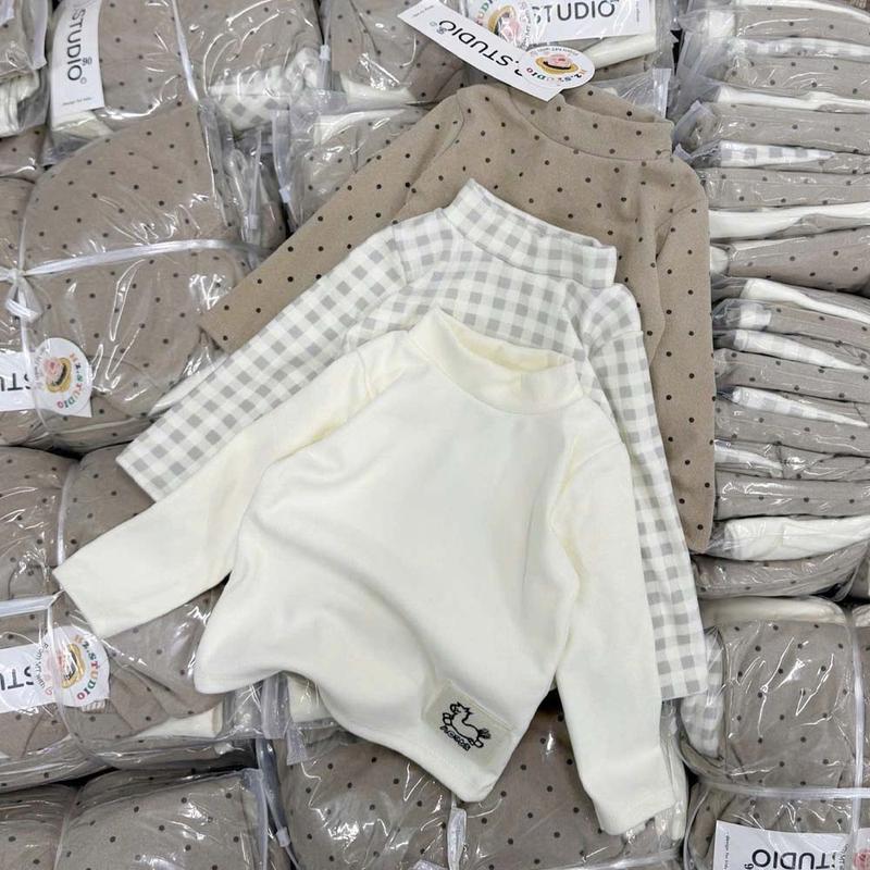 VNTK Áo giữ nhiệt thêu ngựa cổ 3p cotton zip mềm mại cho bé trai bé gái - AT019