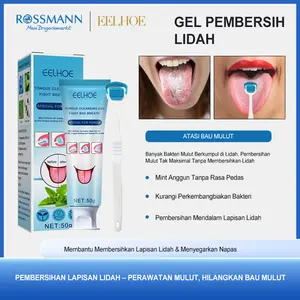 ROSSMANN Gel Pembersih Lidah Mint 50g Transparan Membersihkan Kotoran Lidah Segarkan Napas EELHOE Special Formula Ideal untuk Kesehatan Mulut