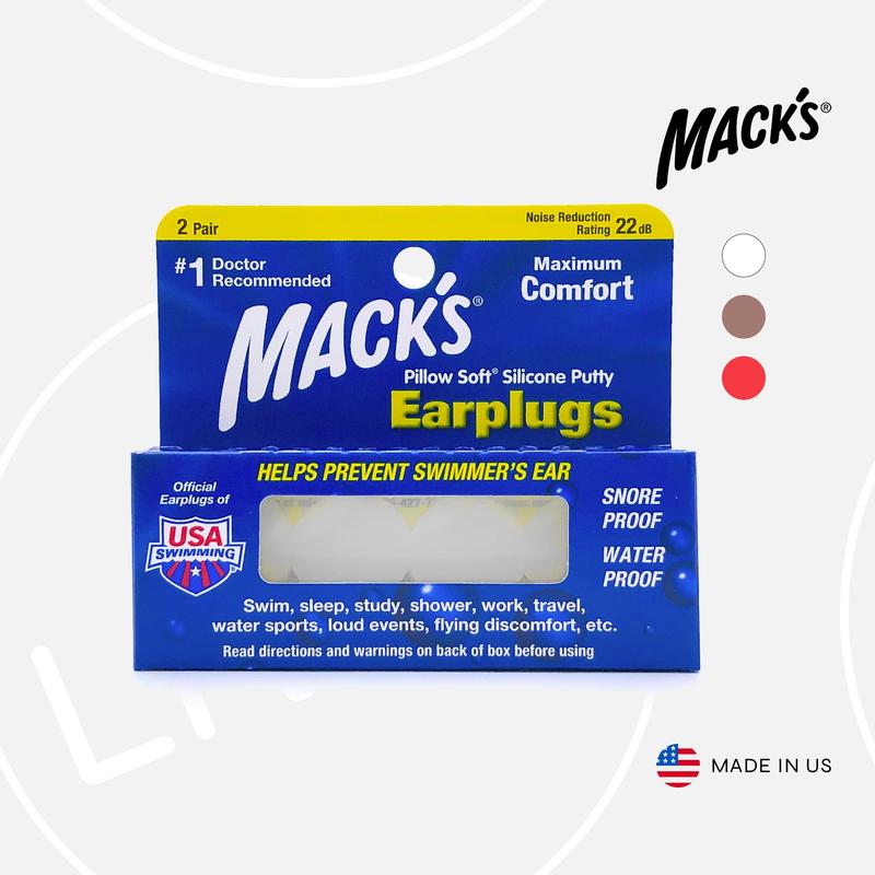 Mack's Pillow Soft Silicone Putty Earplugs, 2 Pair White | Ear - TikTok ...