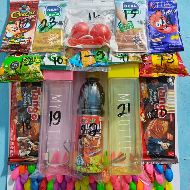 Cabutan balon berhadiah teh pucuk isi 100 pcs. BTM SUSU 2
