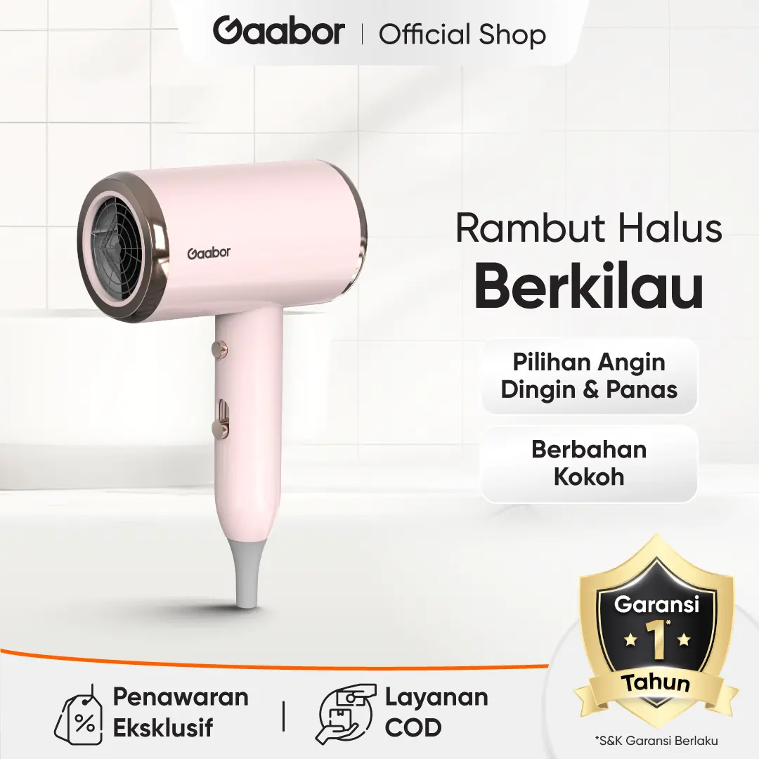[Live] Gaabor Hair Dryer Pengering Rambut Cahaya Biru Anion Teknologi Blu-Ray