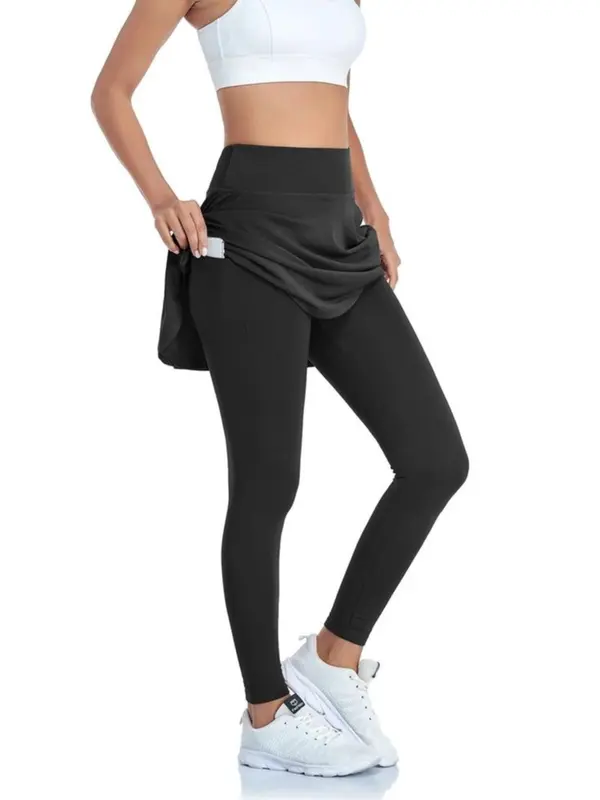 Rok Legging Sport HIgh waist Kantong Hp - Legging senam Wanita Premium tebal  dan Halus 4