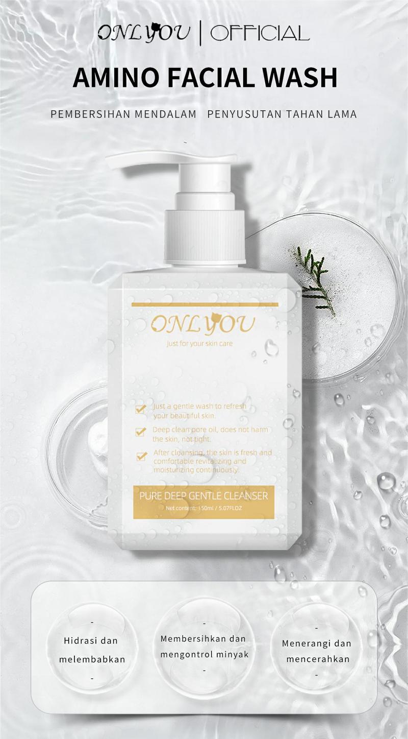 Product Introduction of 【BPOM Certification】ONLYOU PAKET Facial cleanser is suitable for any skin type Gentle cleansing +onlyou concealer pelembab foundation cair cerah 【COD】 21
