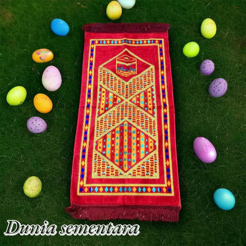Sajadah Nurtex Spigel Midi Turkey  55 x 105 cm muslim Turki Motif Umroh Traveling Haji Lembut Nyaman 6